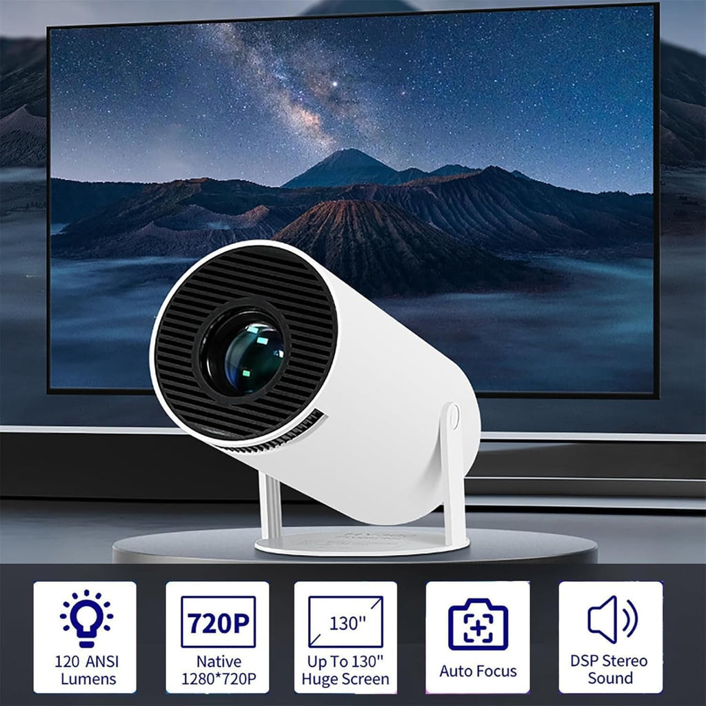 Experience Cinematic Magic Anywhere with Our Portable 4K Mini Projector Featuring WiFi 6 and Bluetooth Connectivity!