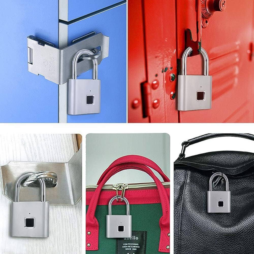 Revolutionary Fingerprint Padlock - USB Rechargeable, Waterproof Mini Smart Lock for Effortless Security Without Keys or Apps