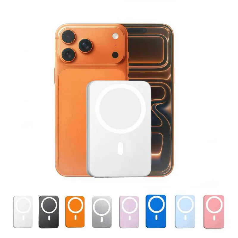 Ultra-Compact 5000mAh MagSafe Wireless Power Bank - Fast Charging for iPhone 12-17 Pro/Pro Max