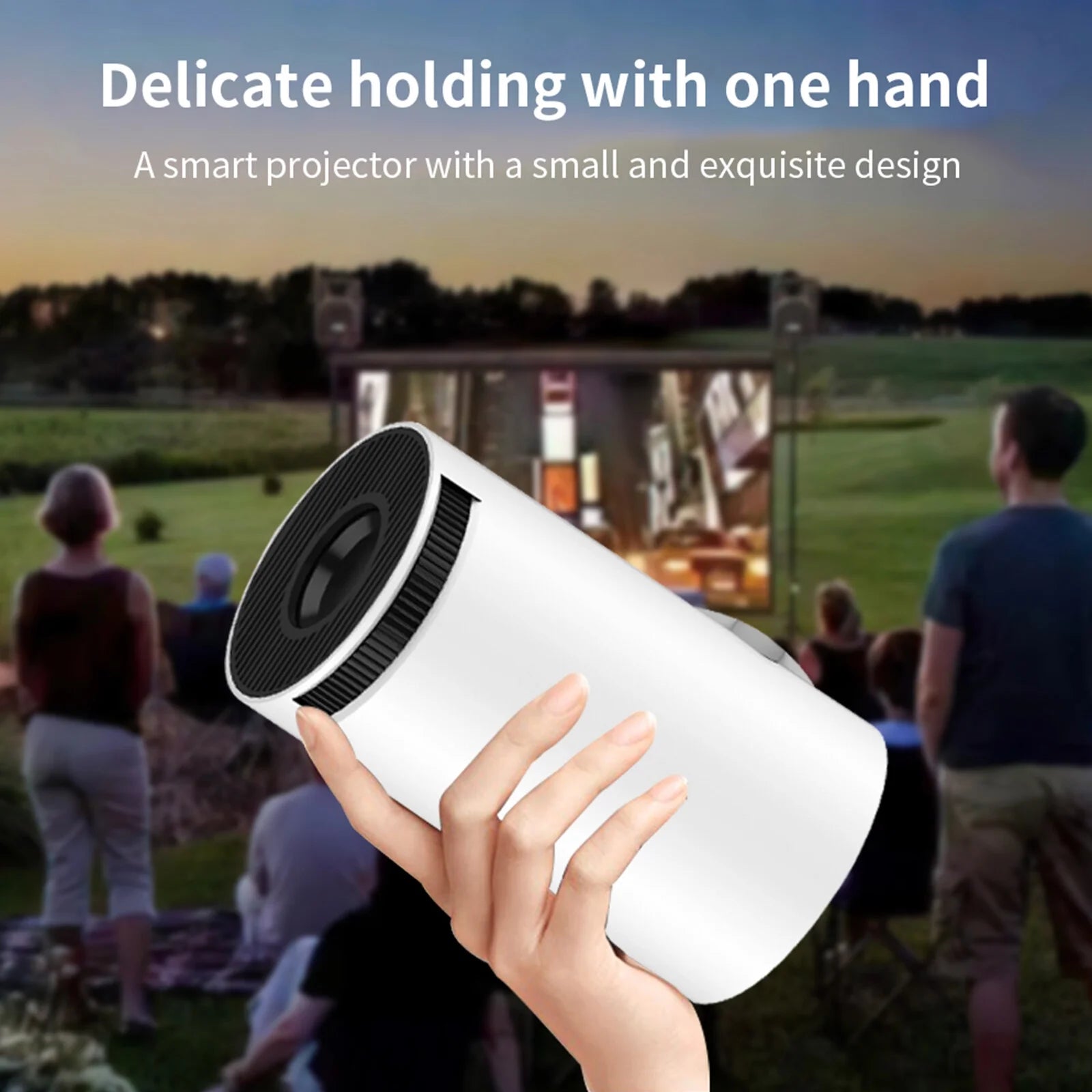 Experience Cinematic Magic Anywhere with Our Portable 4K Mini Projector Featuring WiFi 6 and Bluetooth Connectivity!