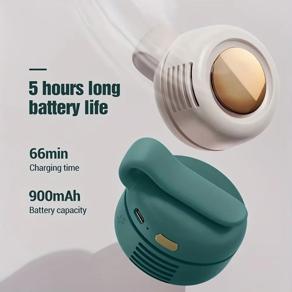 Stay Cool Anywhere: Portable USB Mini Fan with Hands-Free Neck Design and Bladeless Technology