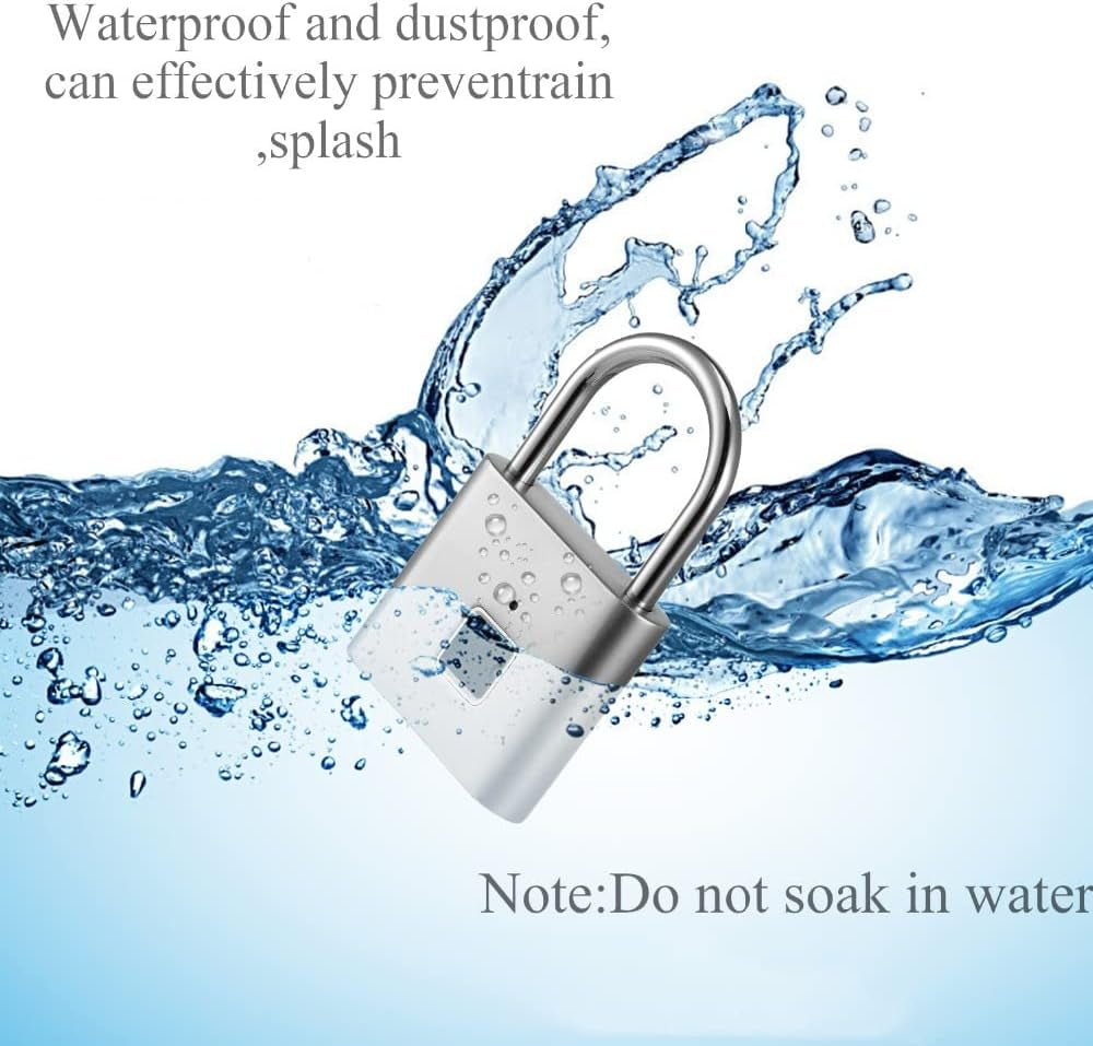 Revolutionary Fingerprint Padlock - USB Rechargeable, Waterproof Mini Smart Lock for Effortless Security Without Keys or Apps